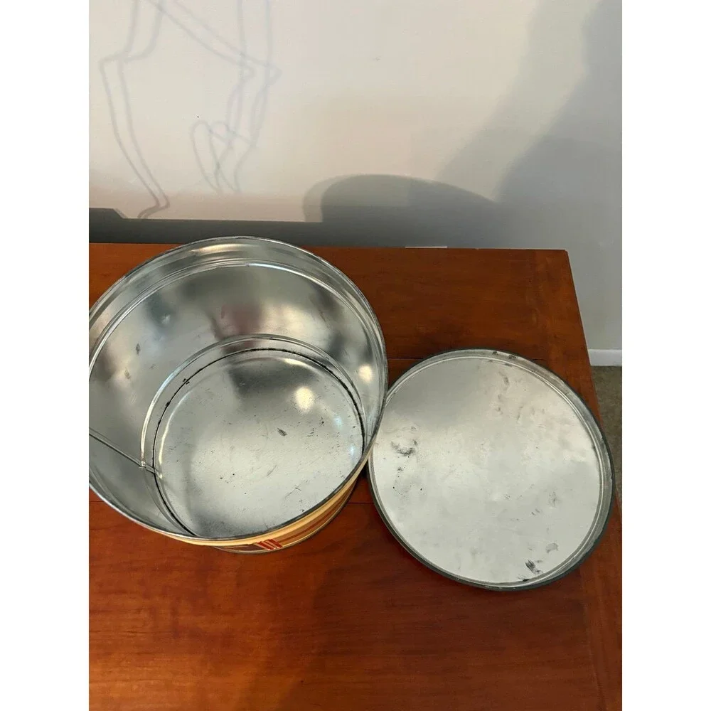 Vintage Coca-Cola Norman Rockwell Metal Cookie Tin Canister w/ Lid 10” x 7”